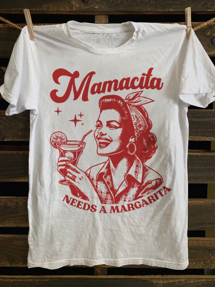 Women's Funny Print Crew Neck T-shirt