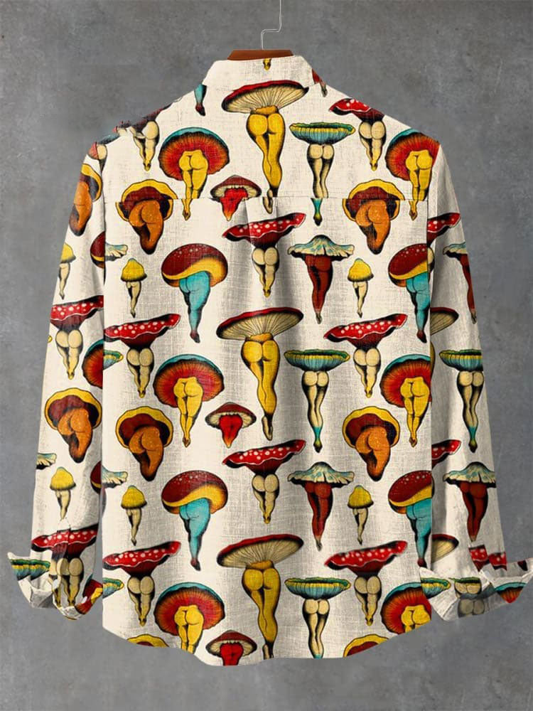 Mushroom Art Print Casual Shirt