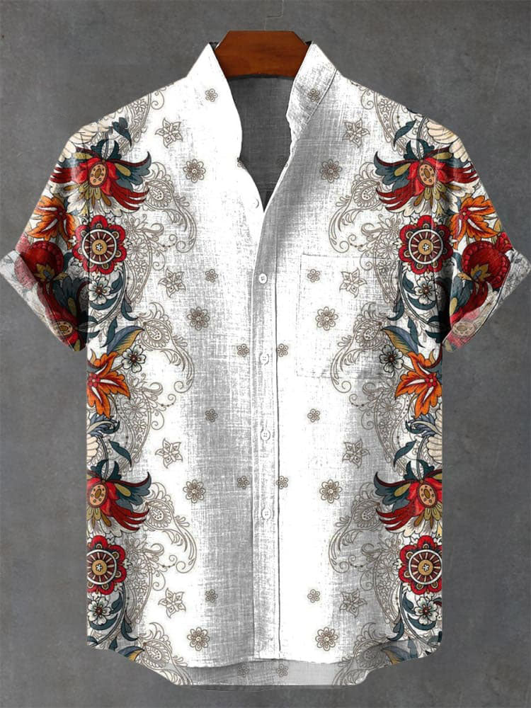 Vintage Mysterious Tribal Print Casual Shirt