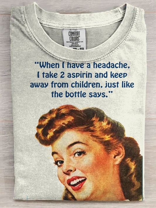 Vintage Funny Mothers Day Humor Art Casaul Short Sleeve T-shirt
