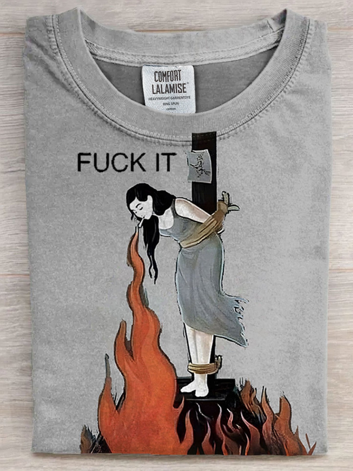 Funny Fuck It Art Print Casaul Short Sleeve T-shirt