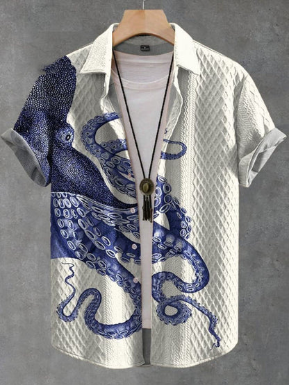 Deep Sea Octopus Art Print Casual  Shirt