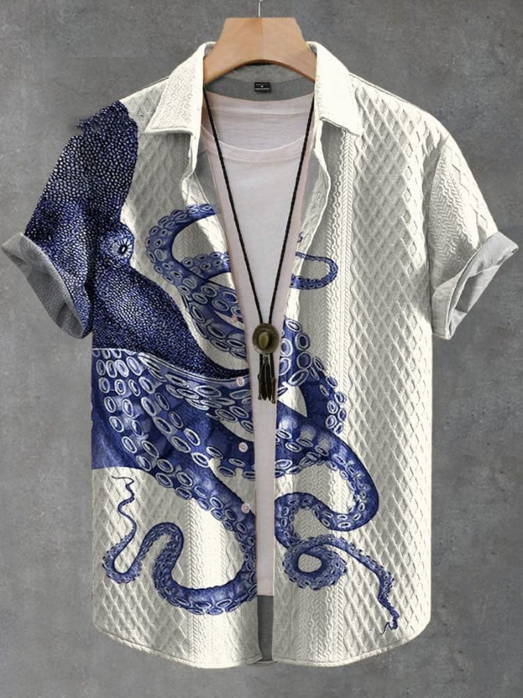 Deep Sea Octopus Art Print Casual  Shirt