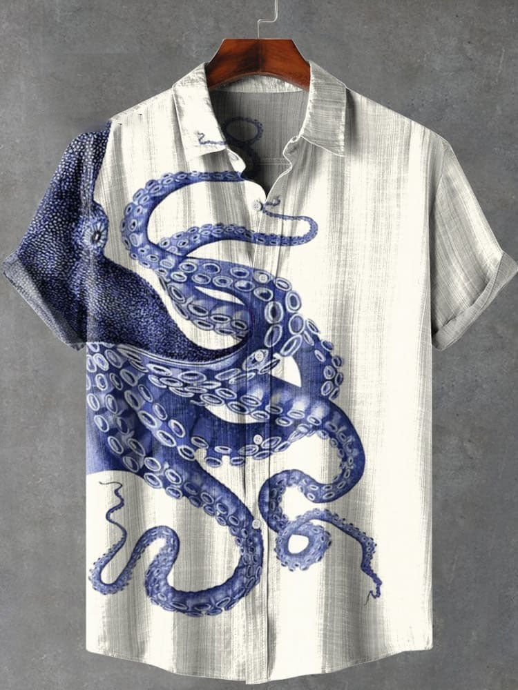 Deep Sea Octopus Art Print Casual  Shirt