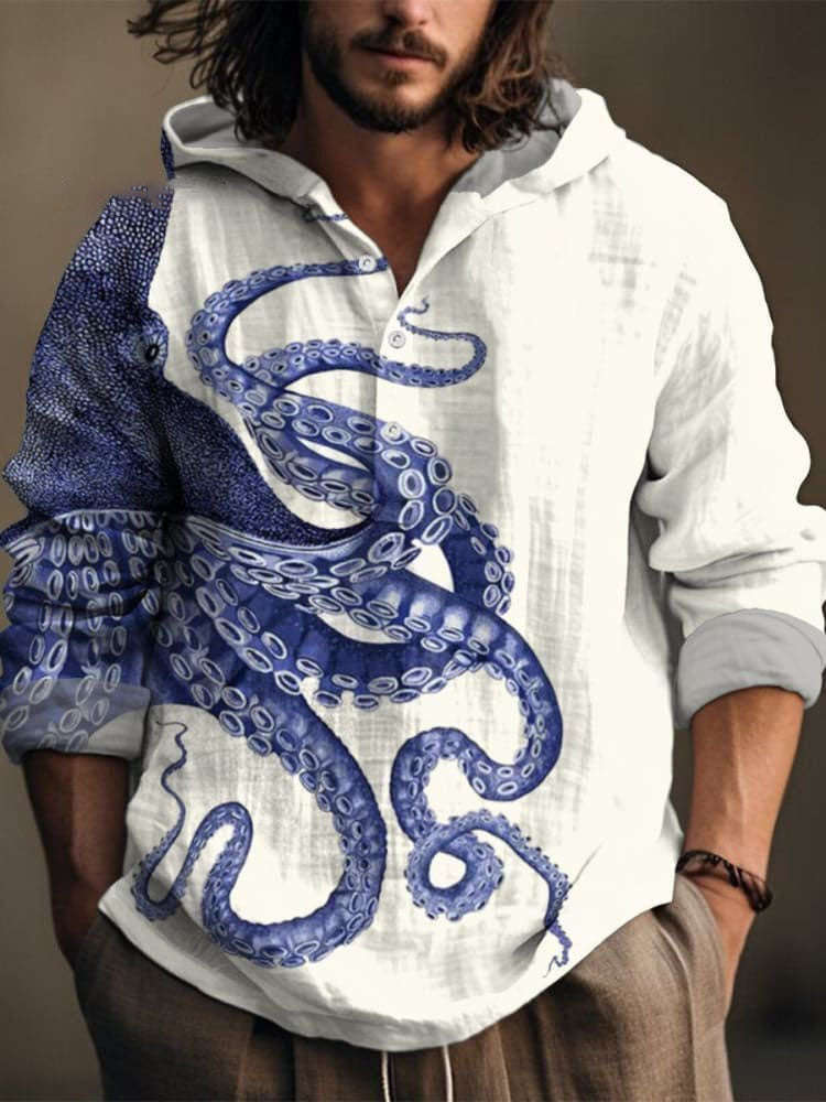 Deep Sea Octopus Art Print Casual  Shirt