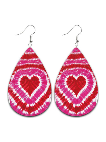 Tie-dyed Leather Drop Earrings