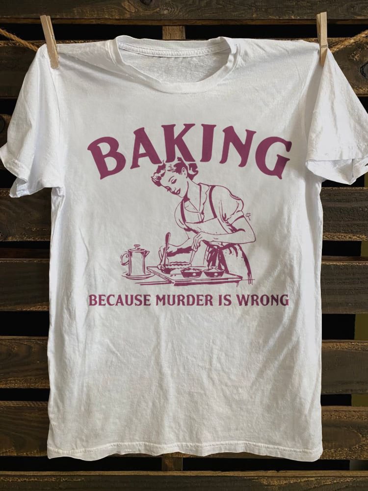 Women's Funny Print Crew Neck T-shirt