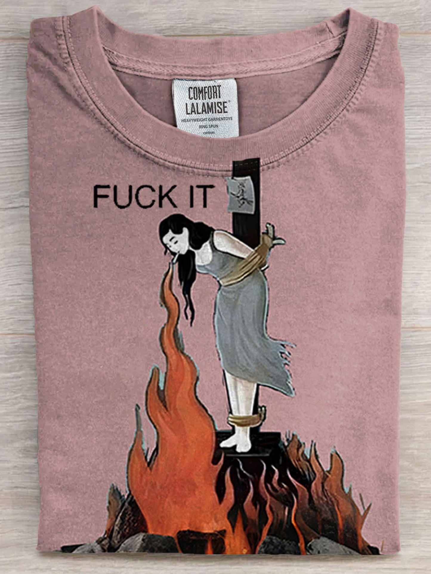 Funny Fuck It Art Print Casaul Short Sleeve T-shirt