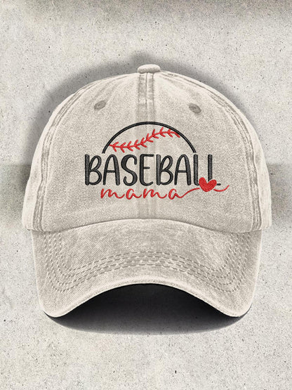 Vintage Baseball Imitation Embroidery Print Baseball Cap