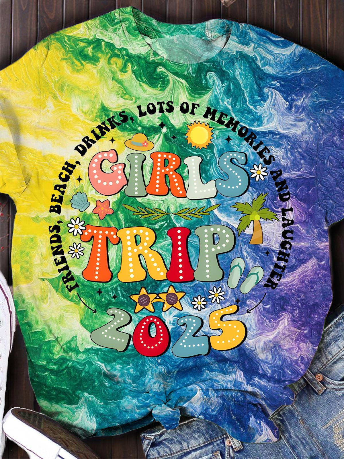 Girls Trip 2025 Crew Neck T-shirts