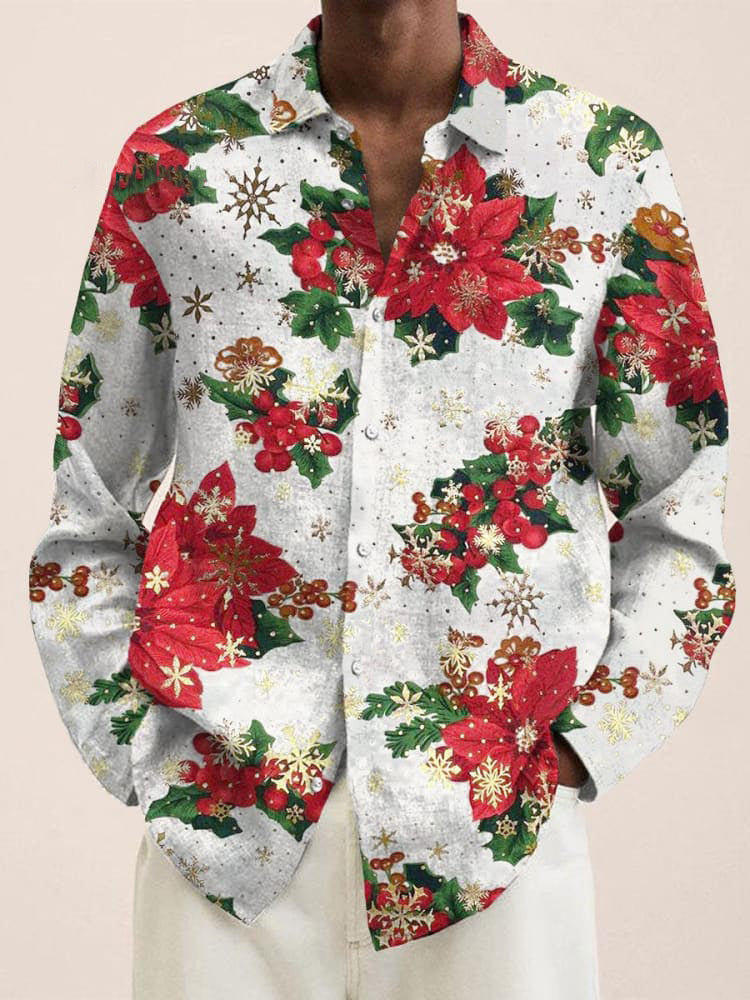 Vintage Christmas Art Print  Long Sleeve Shirt