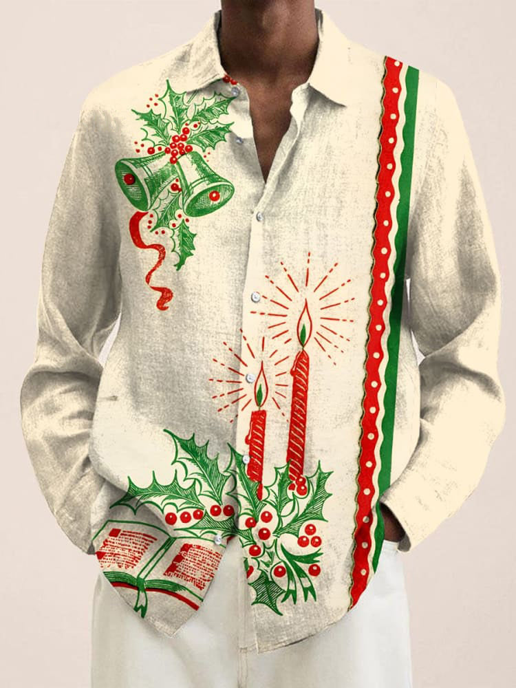 Vintage Christmas Art Print  Long Sleeve Shirt