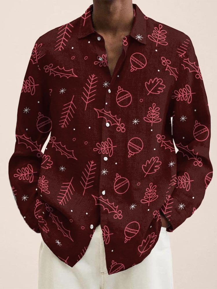 Christmas Items Decorative Pattern Long Sleeve Shirt