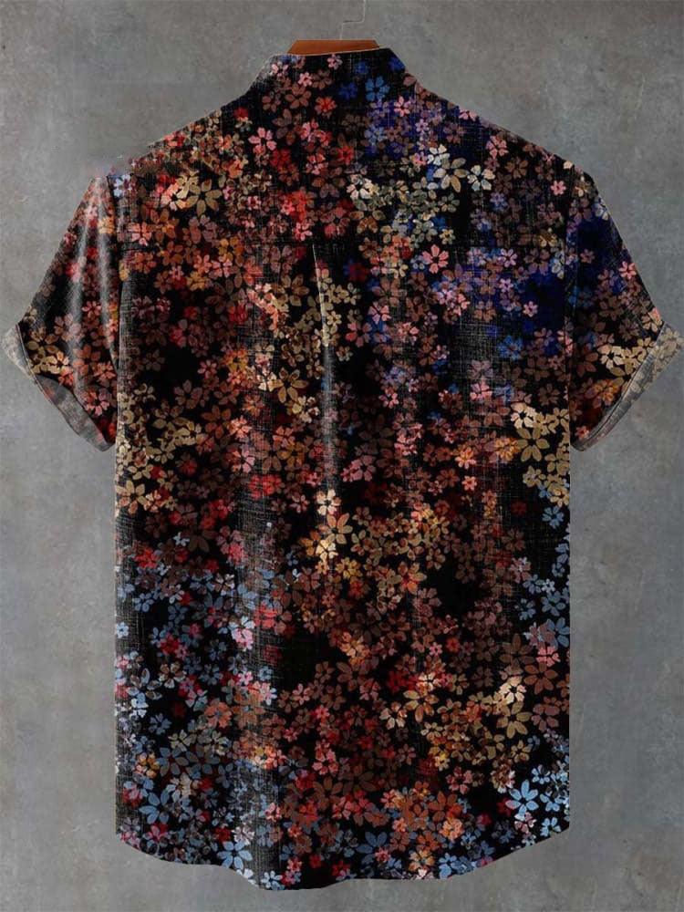 Floral Vintage Art Print Casual  Shirt