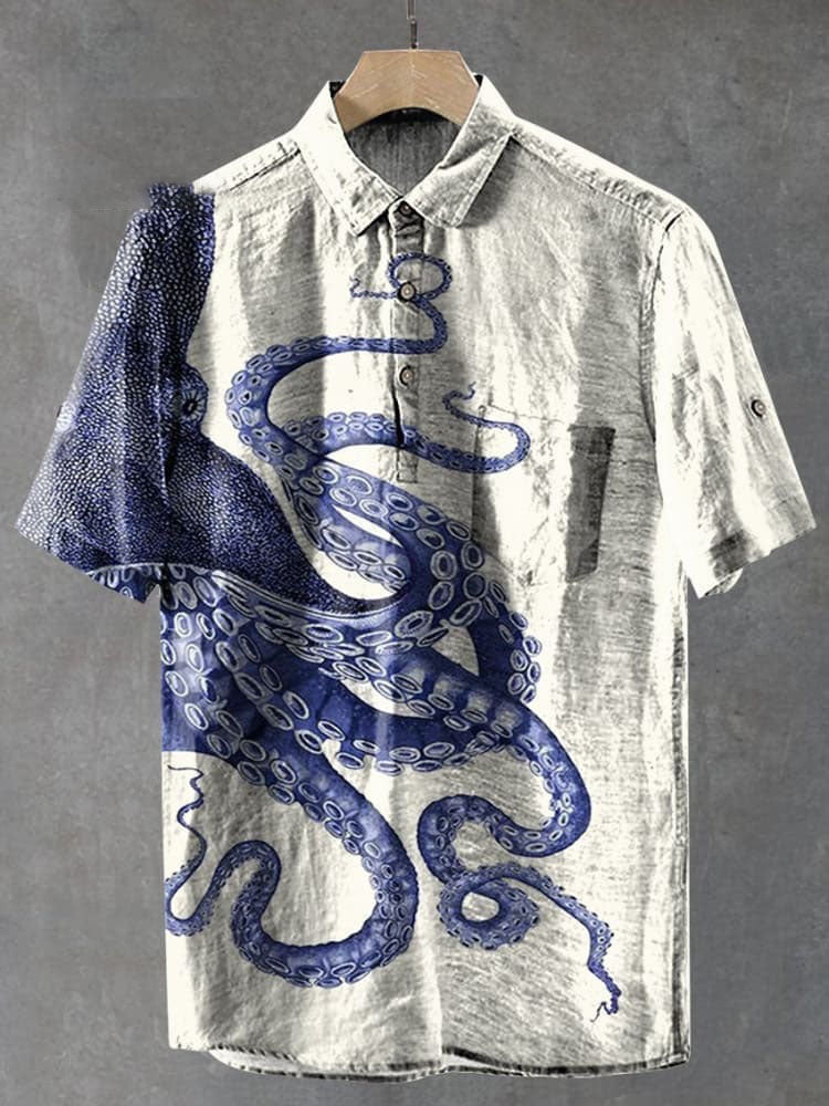 Deep Sea Octopus Art Print Casual  Shirt