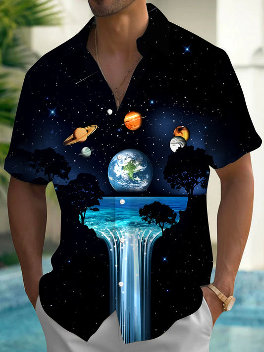 Universe Men's Pocket Short Sleeve Shirts