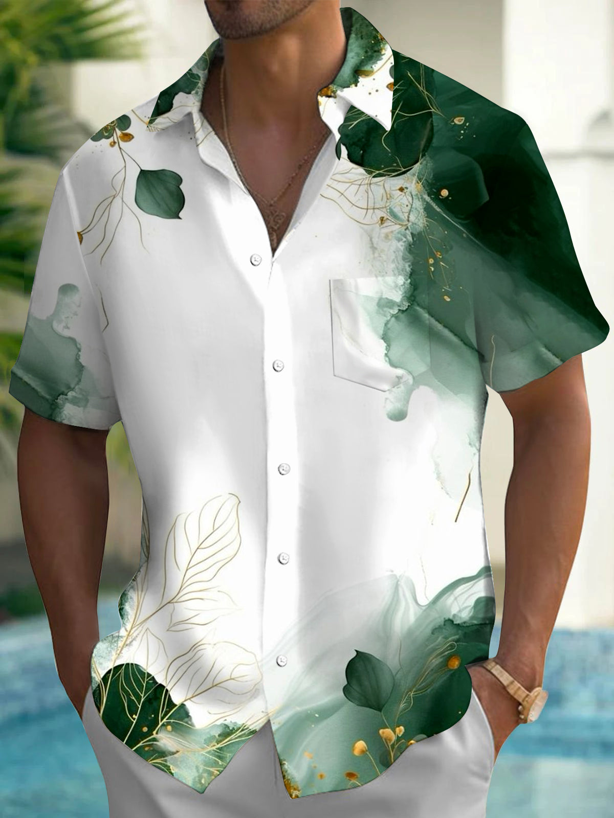 Leaf Men's Pocket Short Sleeve Shirts