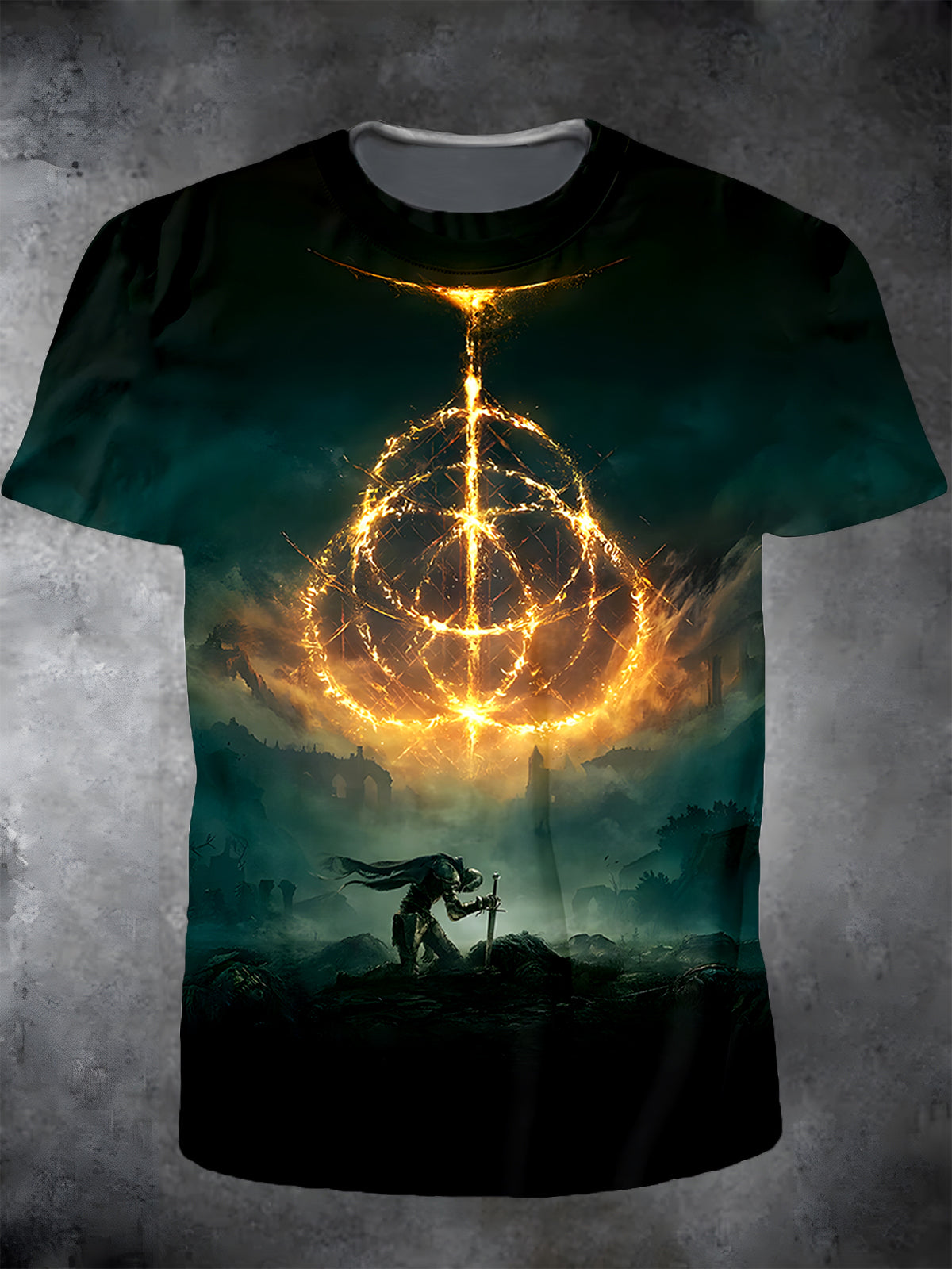 Darkness Round Neck Short Sleeve Men's T-shirt