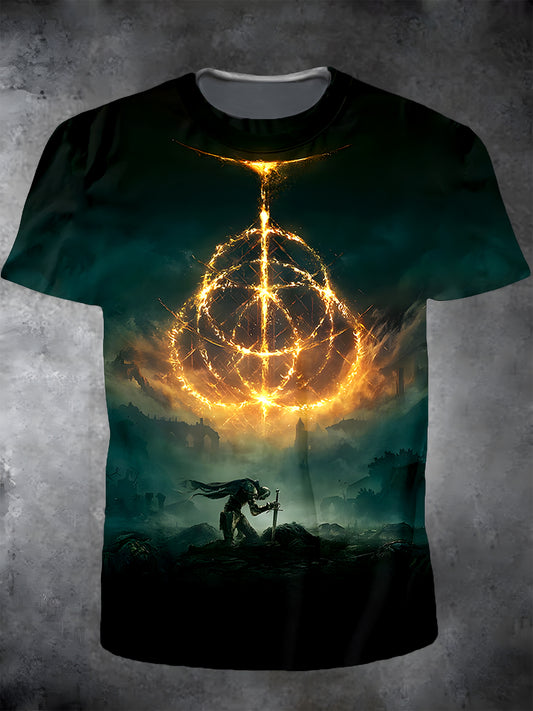 Darkness Round Neck Short Sleeve Men's T-shirt