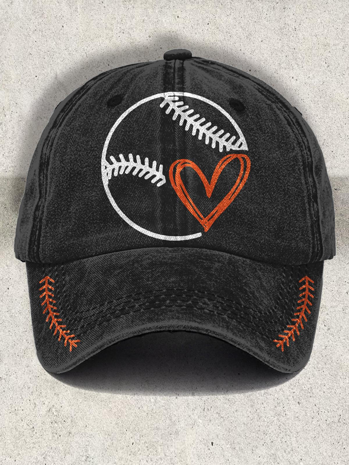 Valentine's Day Baseball Print Baseball Cap