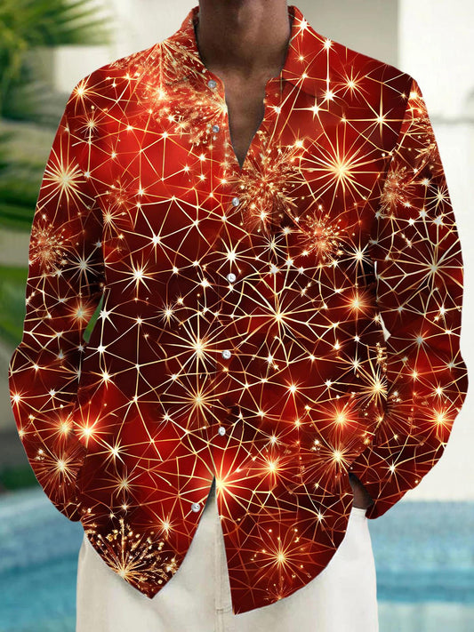 Christmas Men's Pocket Long Sleeve Shirts