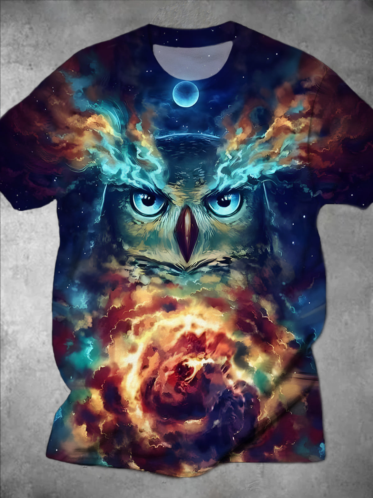 Owl Round Neck Short Sleeve Men's T-shirt