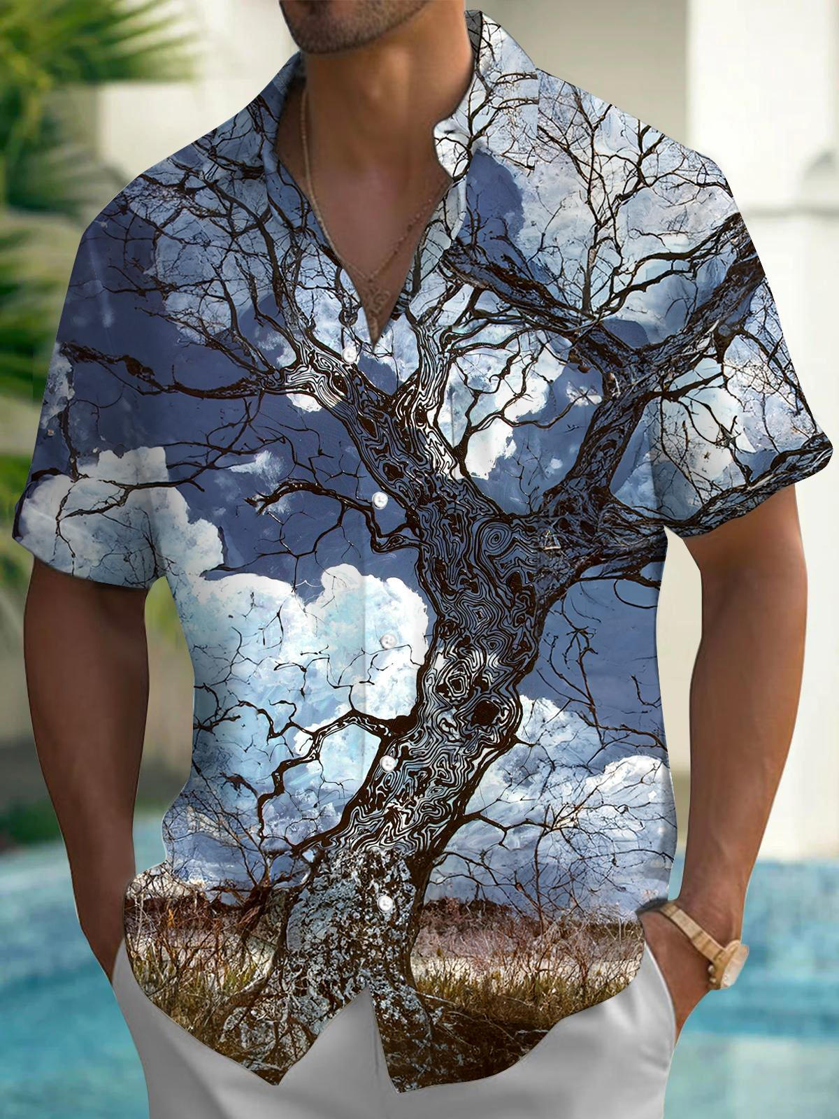 Tree Men's Pocket Short Sleeve Shirts