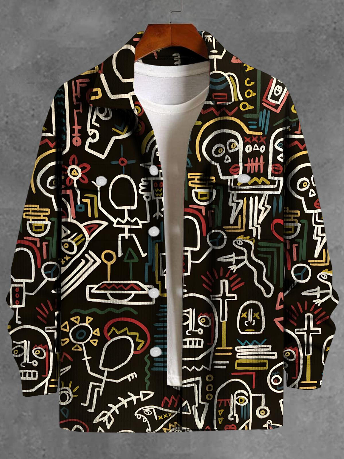 Abstract Art Long Sleeve Men's Jacket