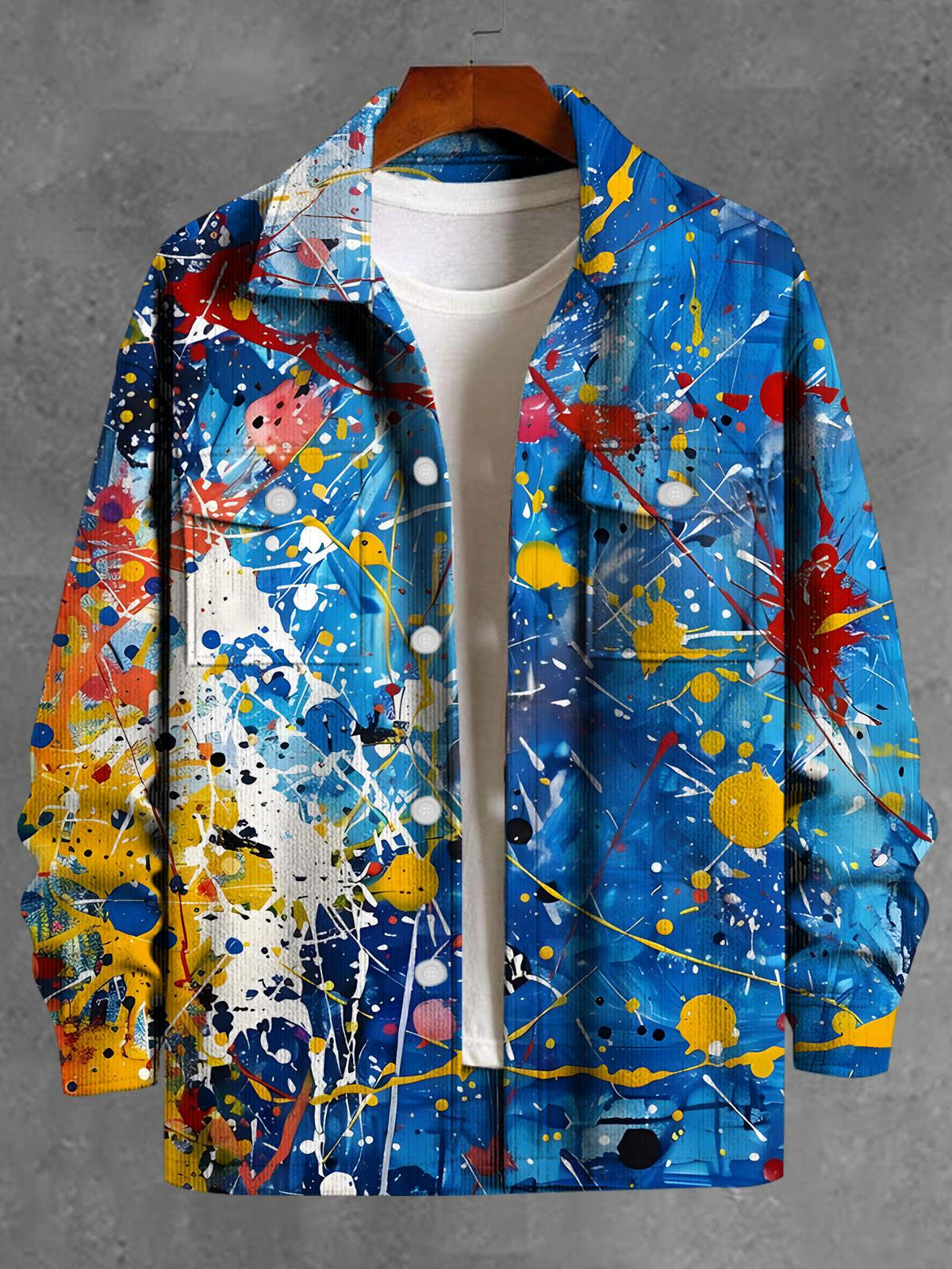 Tie Dye Long Sleeve Men's Jacket