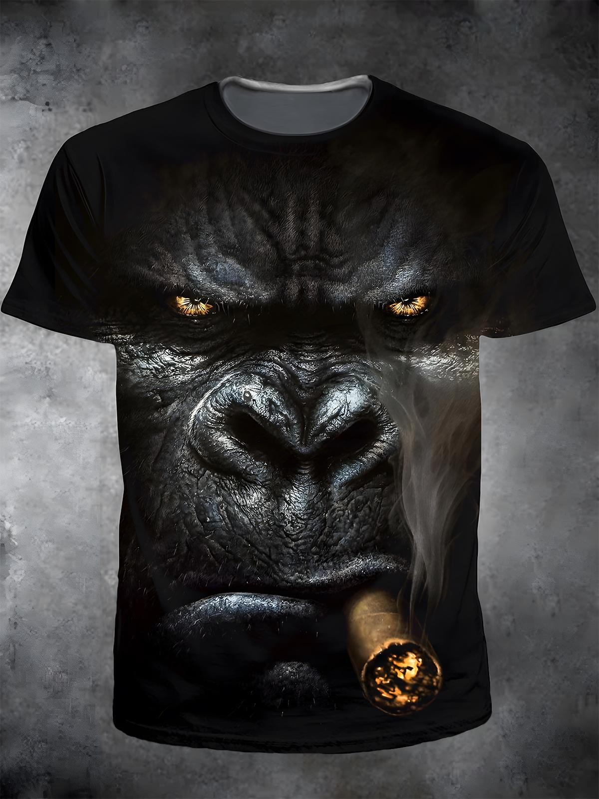 Orangutan Round Neck Short Sleeve Men's T-shirt