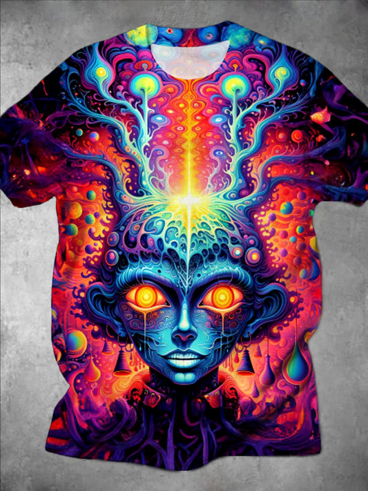 Alien Round Neck Short Sleeve Men's T-shirt