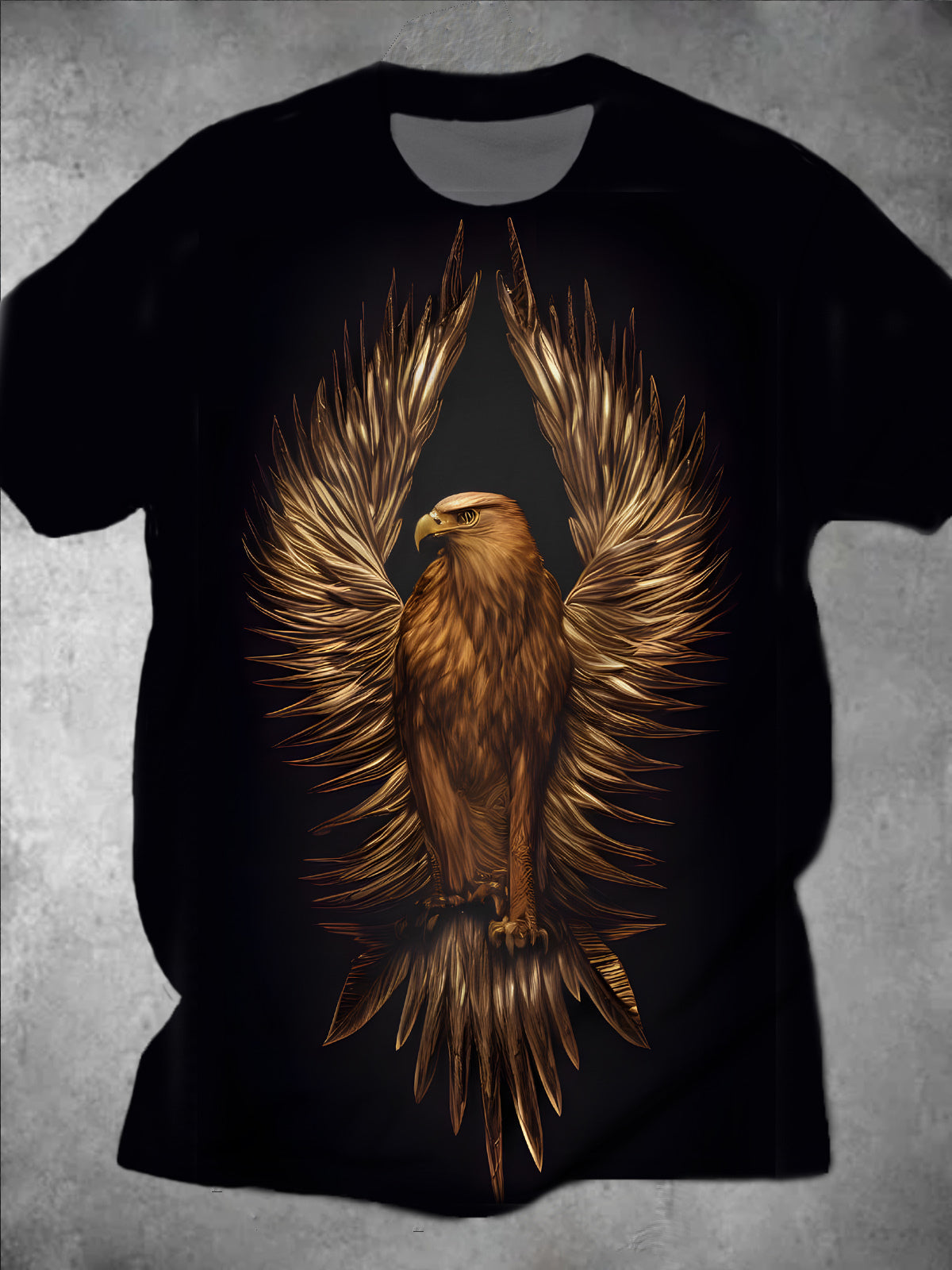 Eagle Round Neck Short Sleeve Men's T-shirt