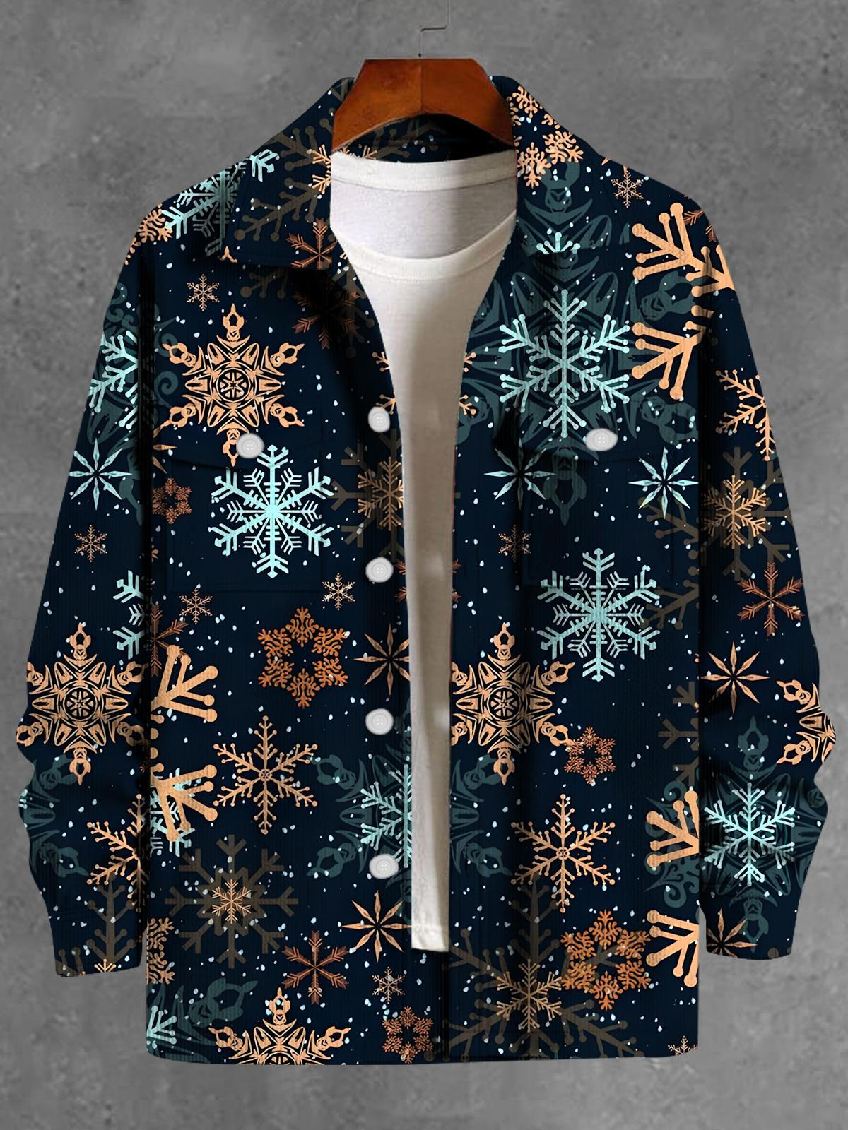 Snowflake Long Sleeve Men's Jacket