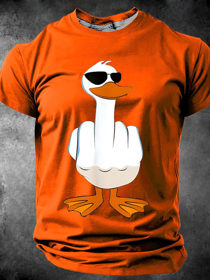 Duck Round Neck Short Sleeve Men's T-shirt