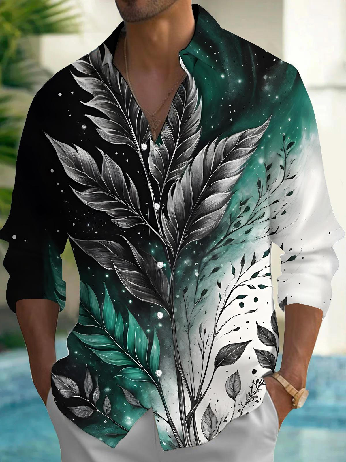 Leaf Men's Pocket Long Sleeve Shirts