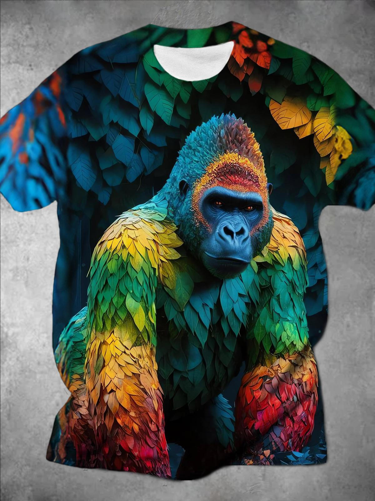 Orangutan Round Neck Short Sleeve Men's T-shirt