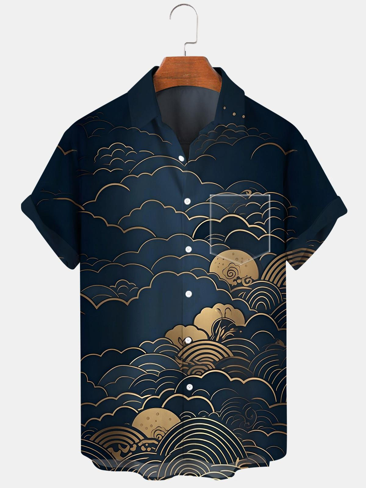 Cloud Men's Shirts With Pocket