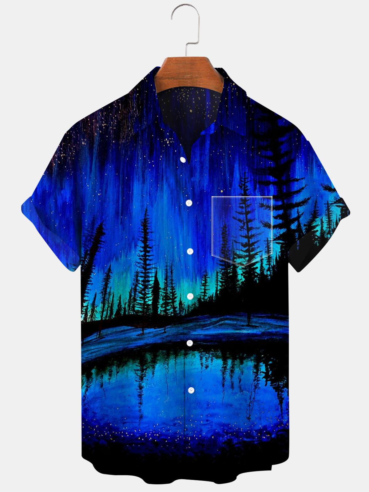 Forest Lake Star Men's Shirts With Pocket