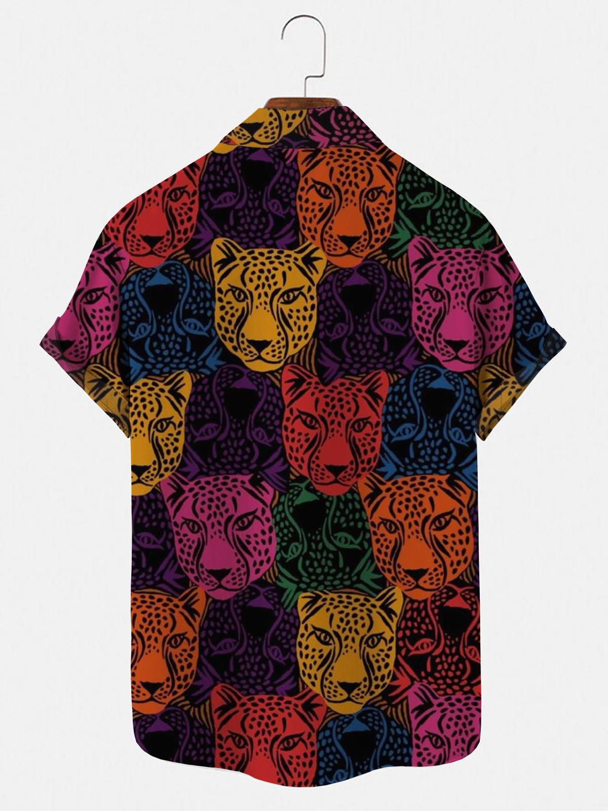 Tiger Men's Shirts With Pocket