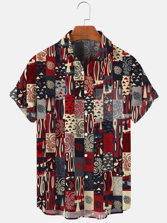 Geometry Men's Shirts With Pocket