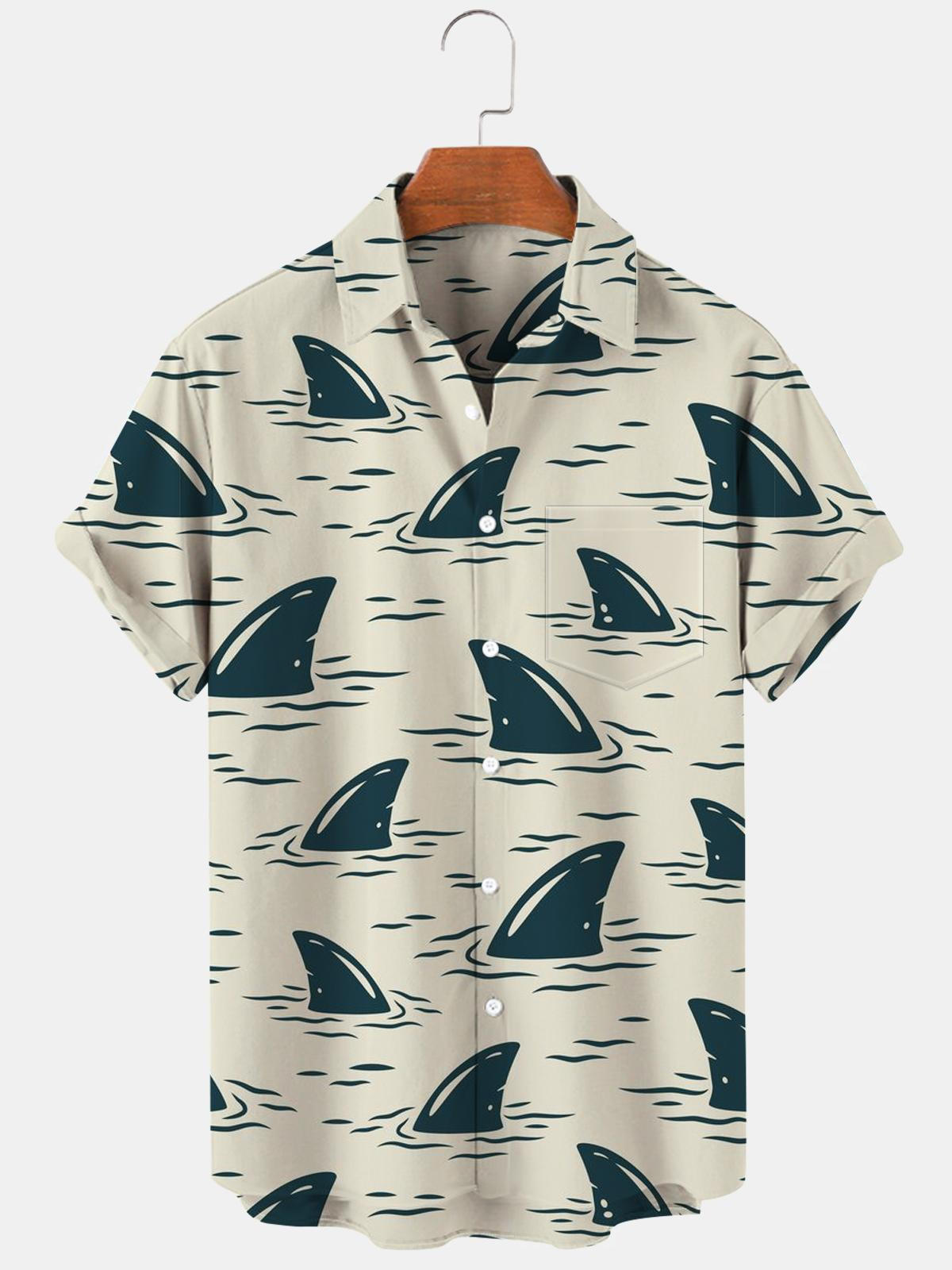 Sea Shark Men's Shirts With Pocket