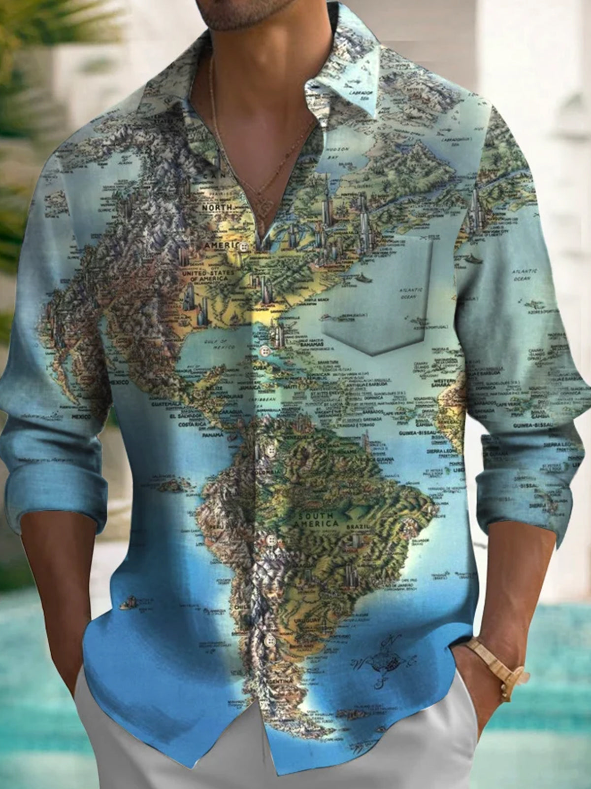 Men's Fashion Art Print Shirt