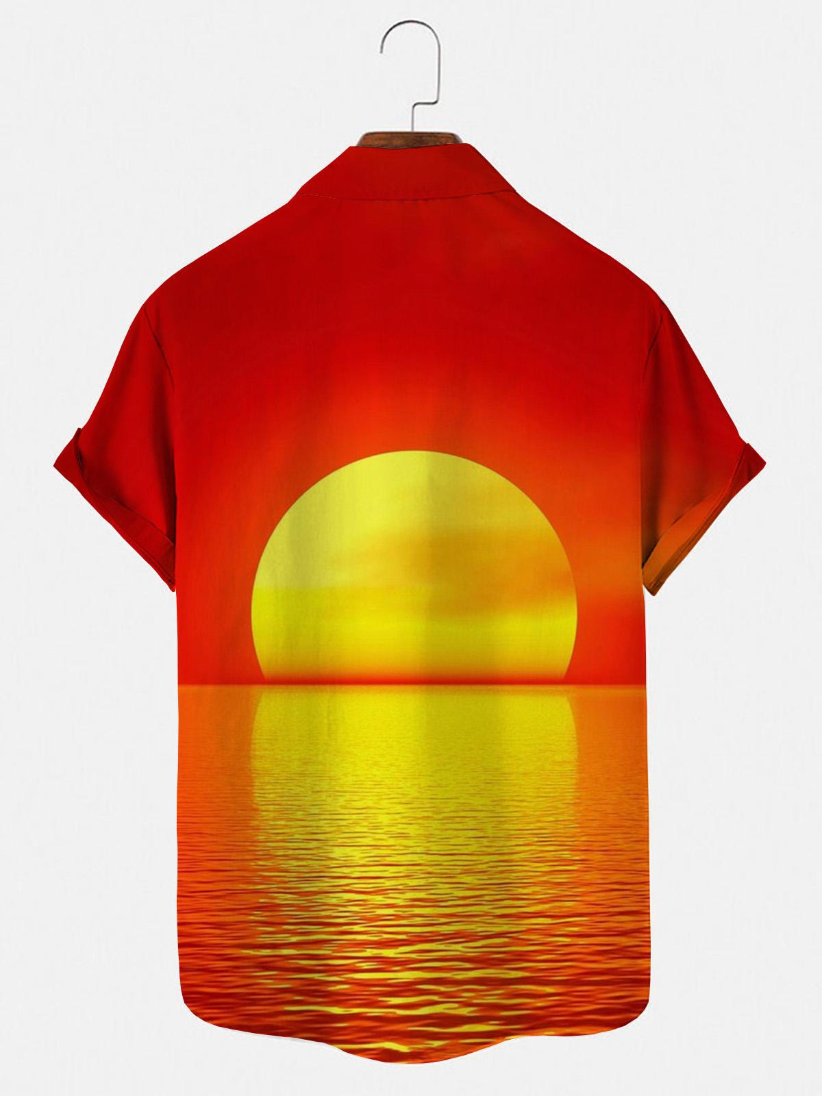 Sunset Men's Shirts With Pocket