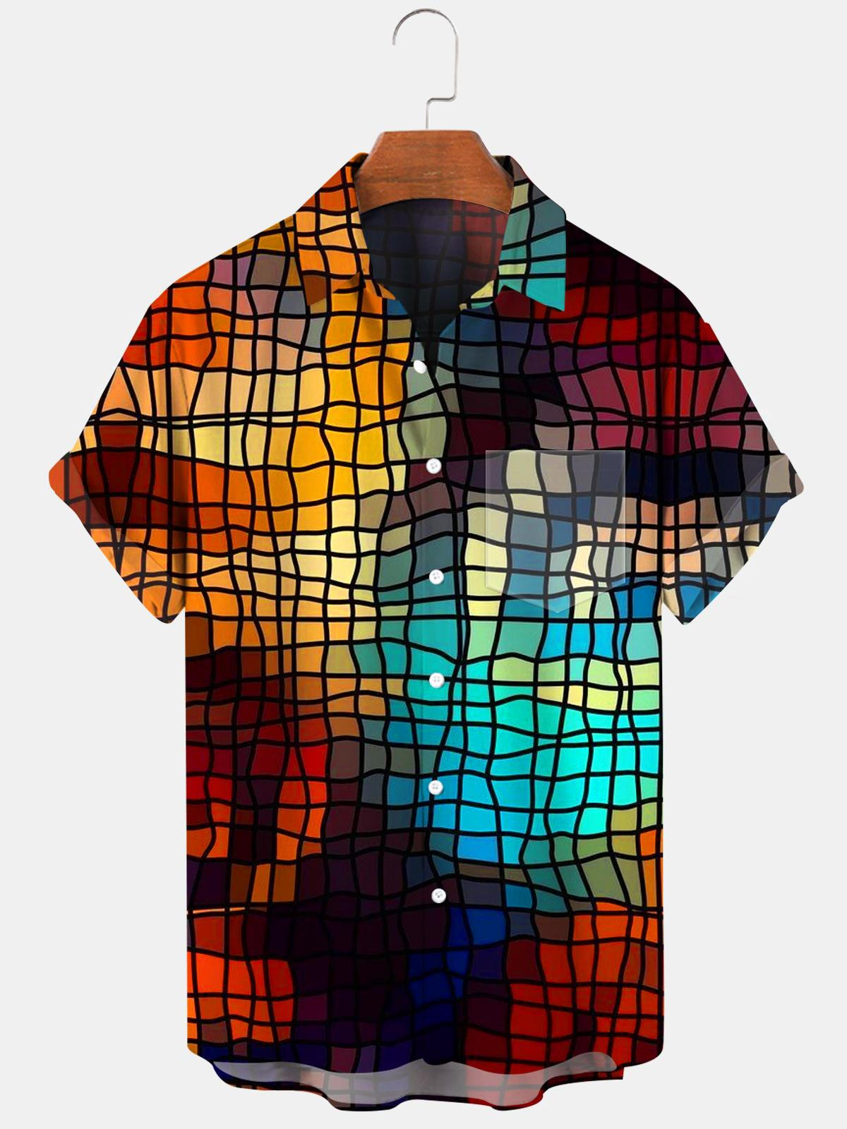 Geometry Men's Shirts With Pocket