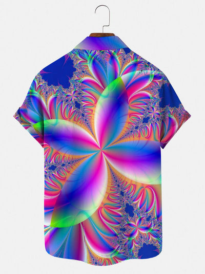 Abstract Men's Shirts With Pocket