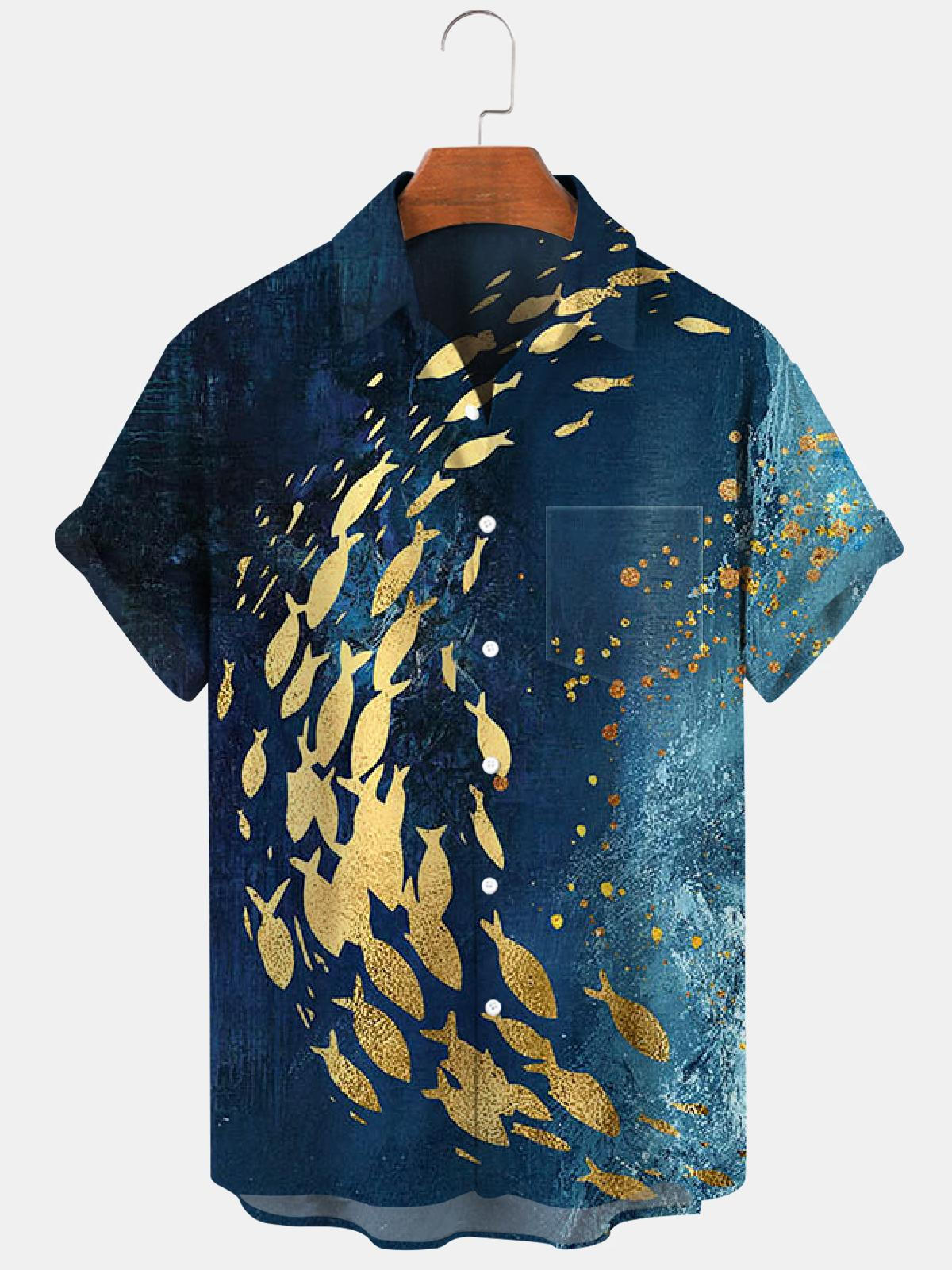 Fish Men's Shirts With Pocket