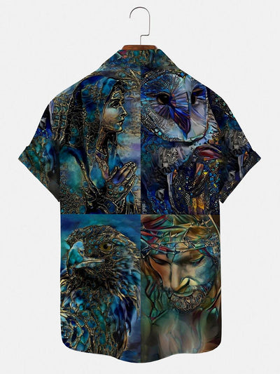 Owl Men's Shirts With Pocket