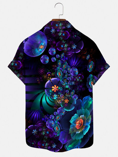 Flower Men's Shirts With Pocket