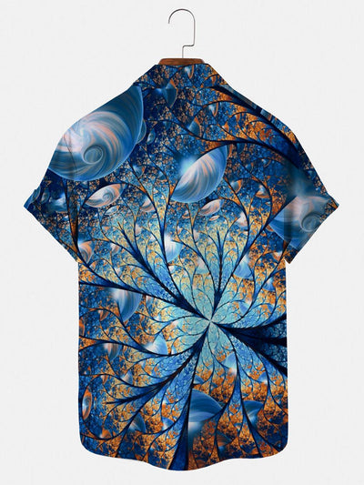 Abstract Men's Shirts With Pocket