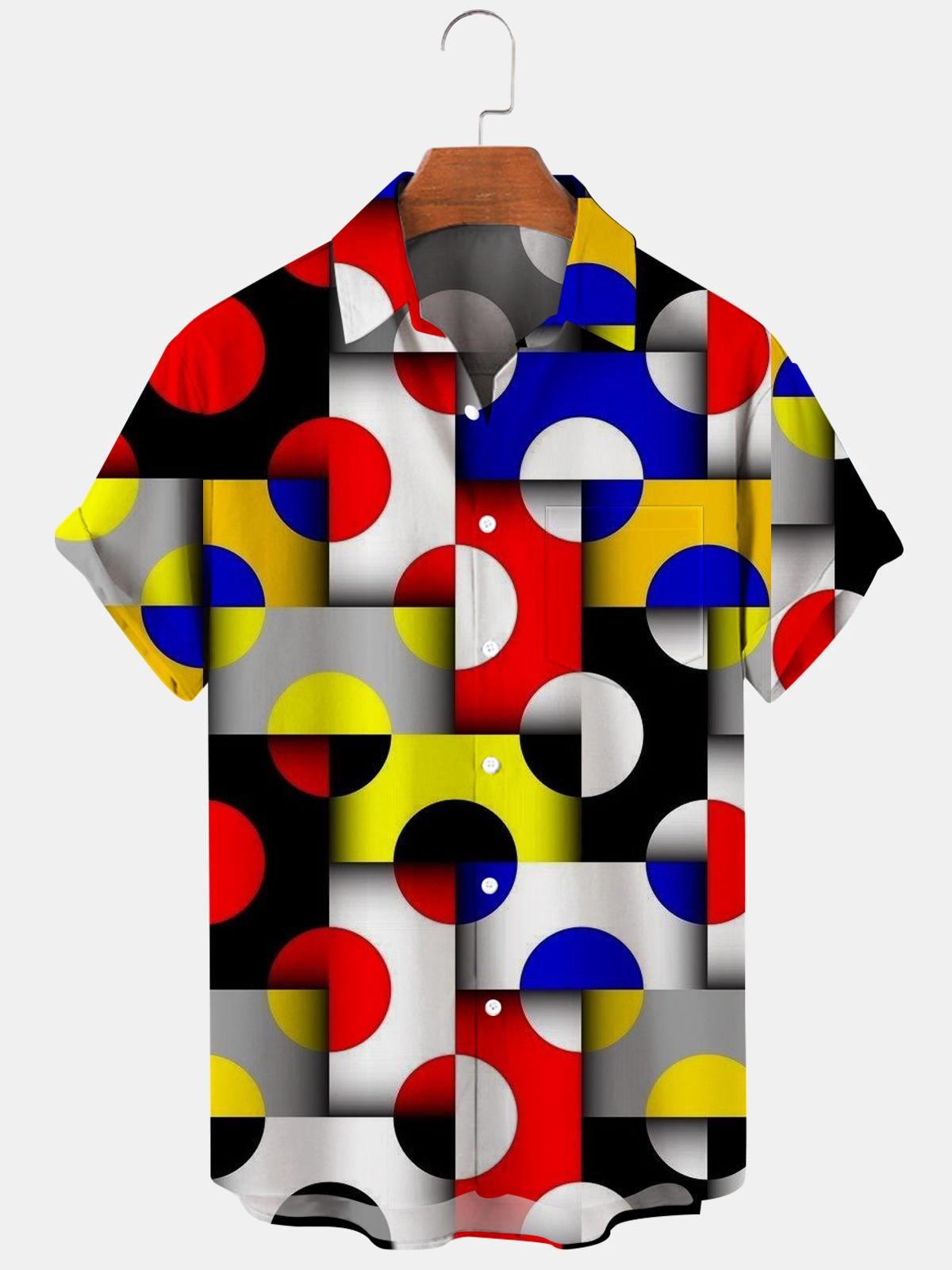 Geometry Men's Shirts With Pocket